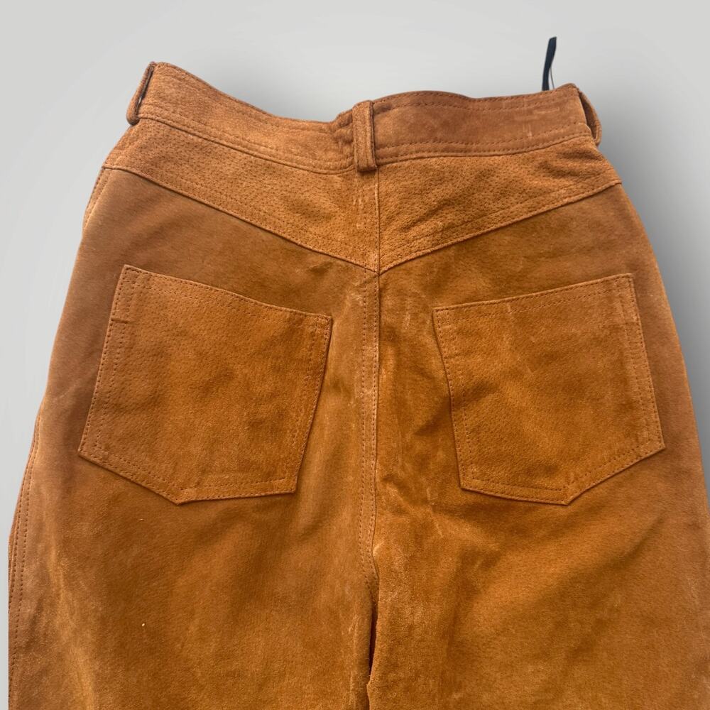 Vtg Kenar 90s Pants Suede Leather sz 6 - Picture 4 of 13